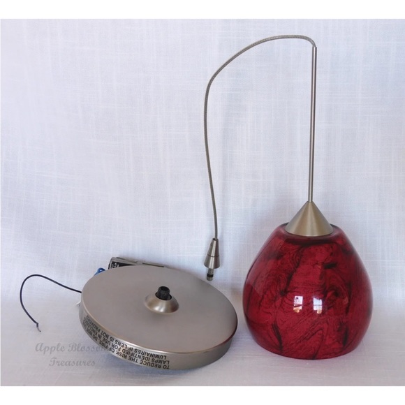Besa Lighting 1XP-5605MA-SN-LV Tay Tay Pendant-Flat Canopy-Magma Gl-Satin Nickel - Picture 8 of 11